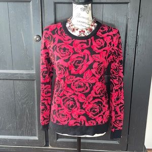 Faith + Zoe Partha Floral Crewneck Sweater